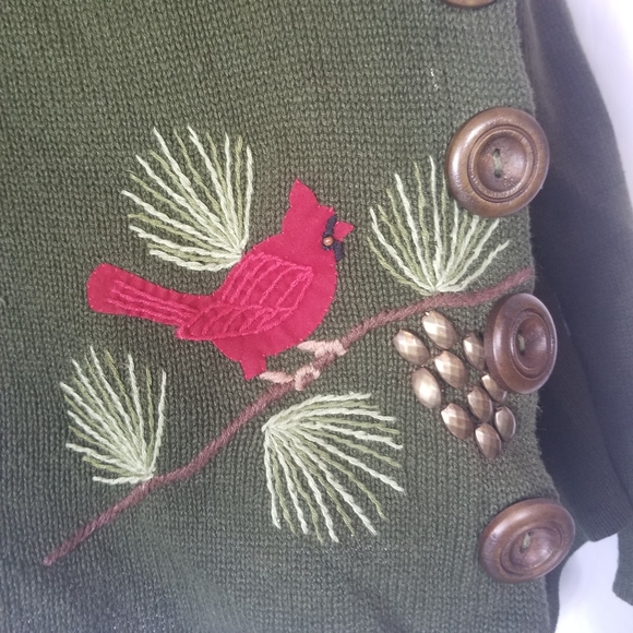 NORM THOMPSON Imprinted Cardigan - Picture 5 of 8